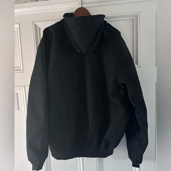 Carhart loose fit black hooded jacket 0J0131m  sz - 2XL - Picture 4 of 12